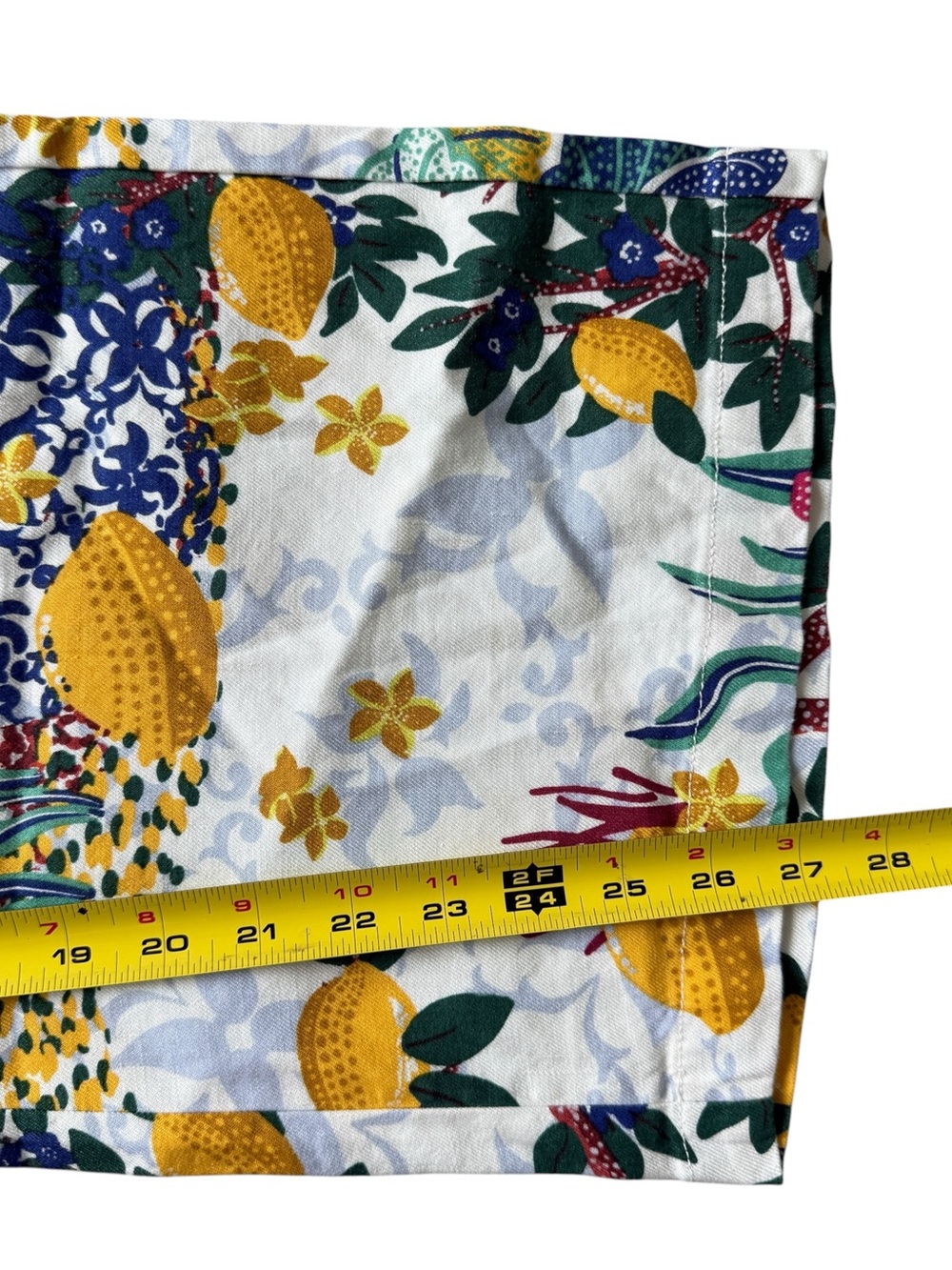Maeve Anthropologie Botanical Lemon Print Cutout Wide Leg Jumpsuit 6 Maximalist - Picture 13 of 16